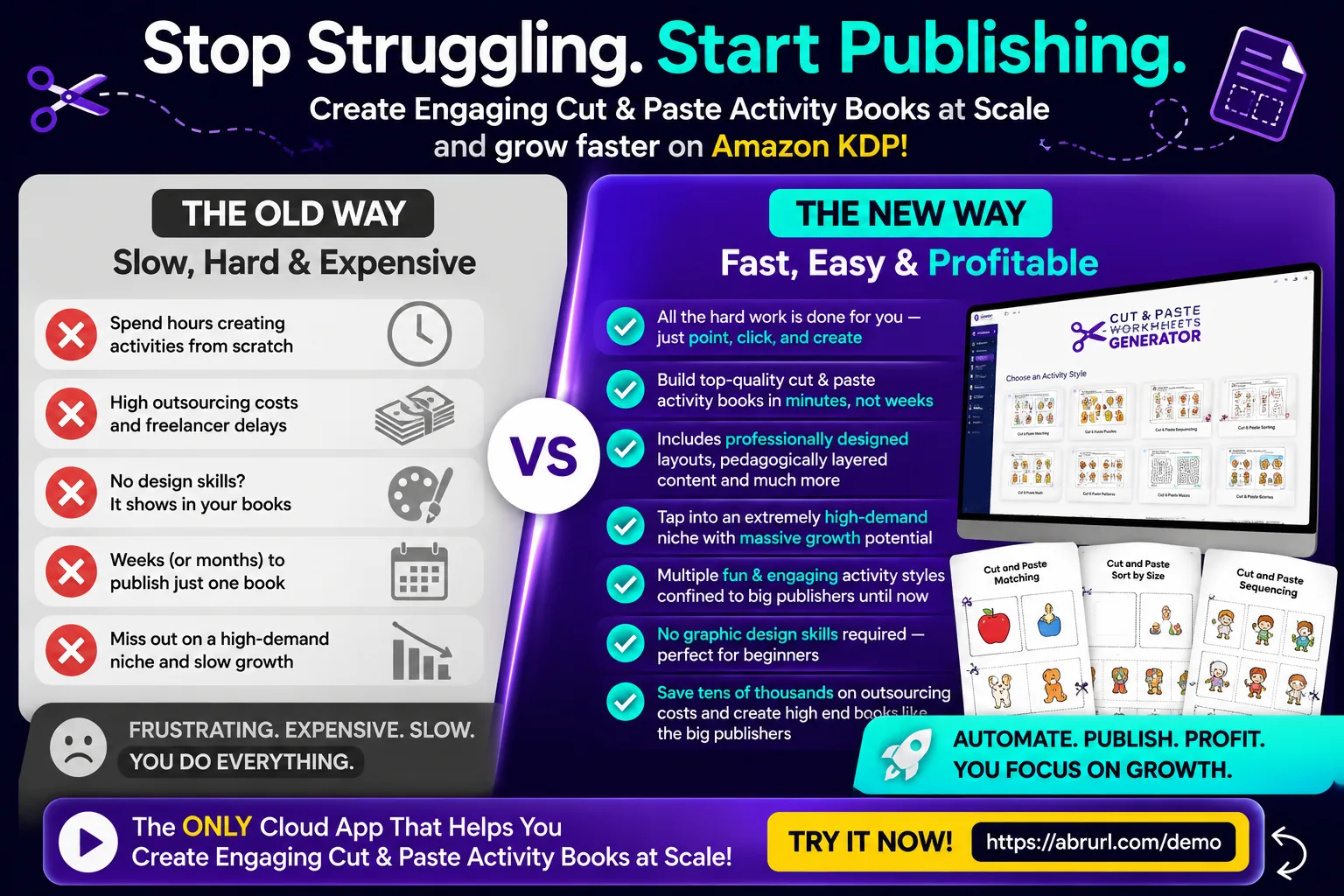 KDP activity books fast profitable comparison graphic sample